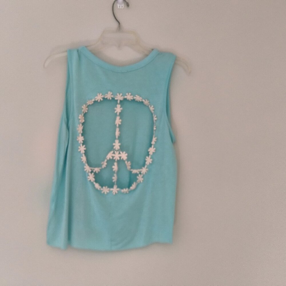 Sweet Claire Peace Sleeveless Tank  Size M